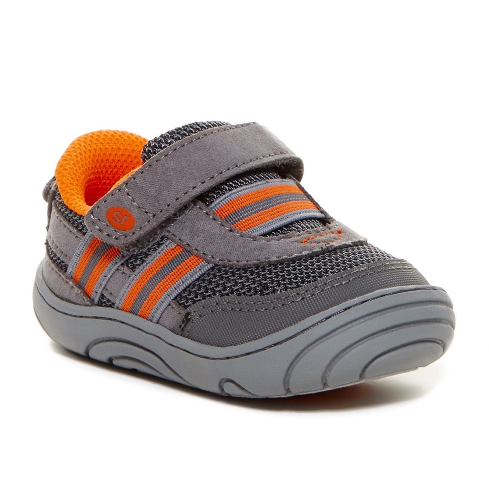 Stride Rite Caden Sneaker Grey Baby/Toddler 5